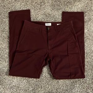 Maroon goodfellow slim chino